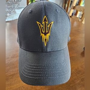 Gray, Fitted Arizona State University Cap.